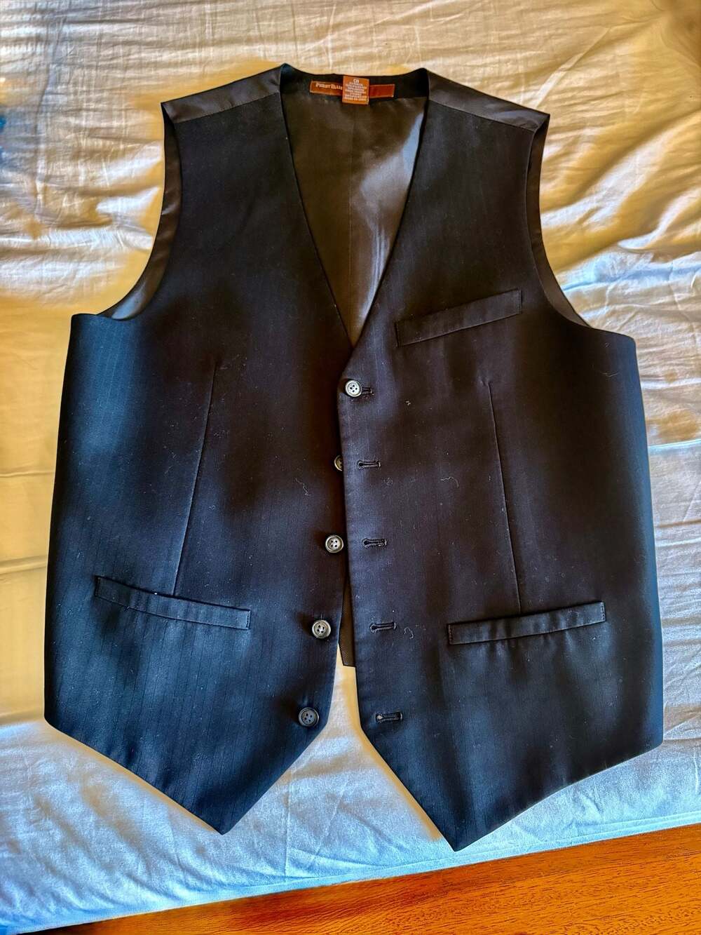 Perry Ellis Men's Formal Suit Vest Black Size Small